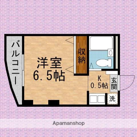ハイムあさか(1K/2階)の間取り写真