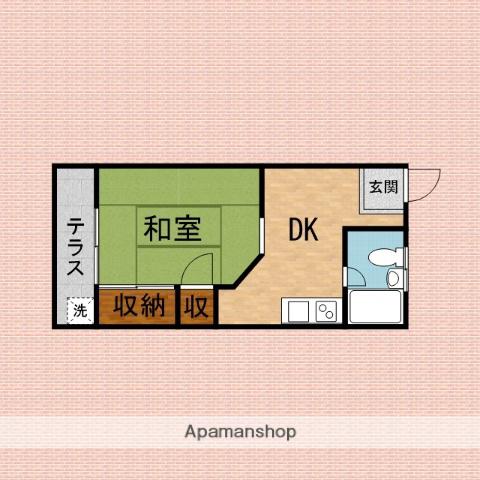 コーポ槇(1DK/1階)の間取り写真