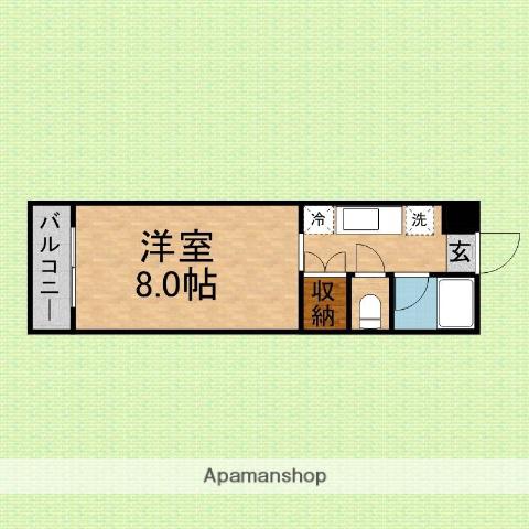 ニューポートハイツ(ワンルーム/3階)の間取り写真