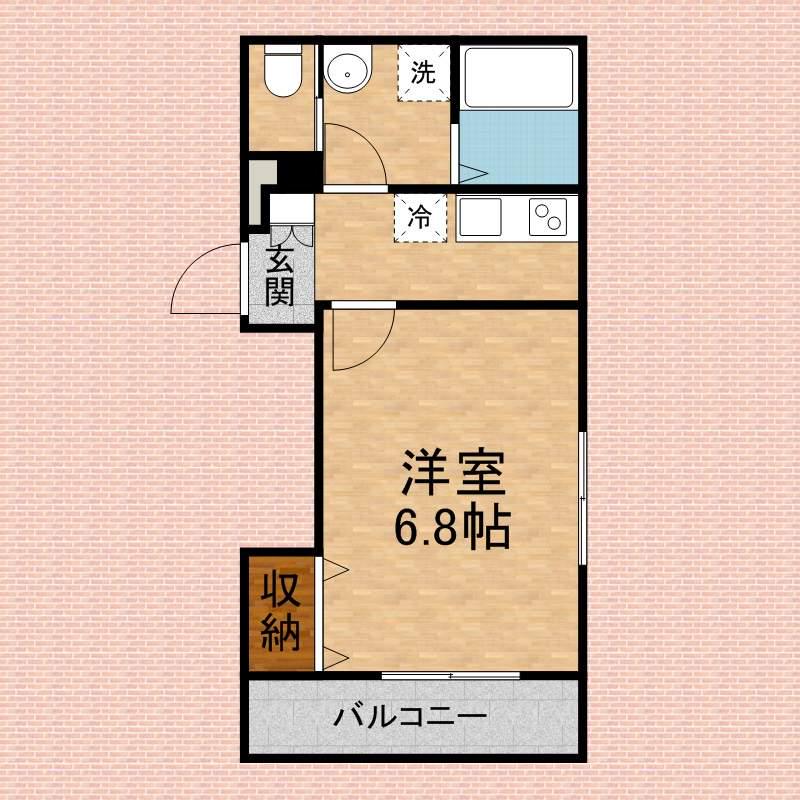 SUCCEED 鶴馬(1K/3階)の間取り写真