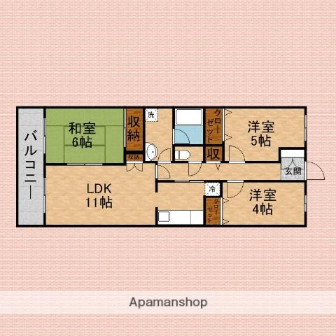 グリーンヒル稲荷山 1階階 間取り