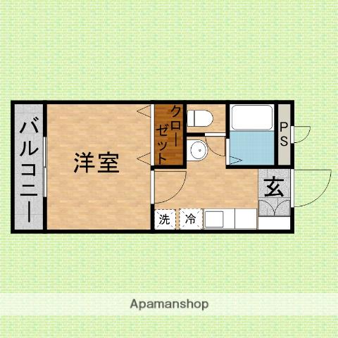 ピュアレスト(1K/3階)の間取り写真