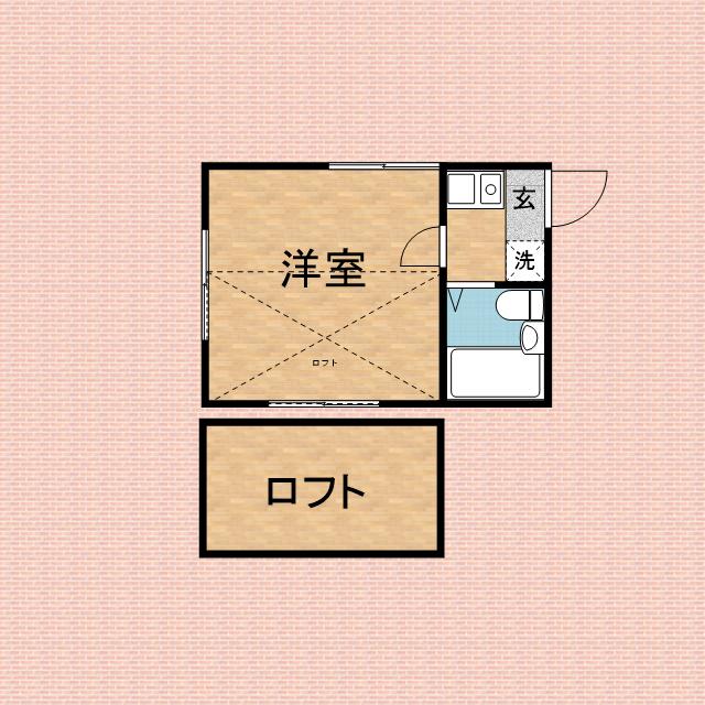 SUNメゾン(1K/1階)の間取り写真