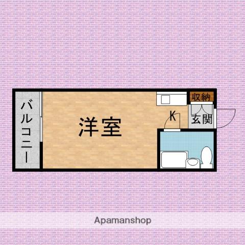 リバティーライフ志木(1K/2階)の間取り写真