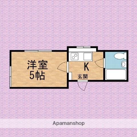 トーヨーハイツ(1K/2階)の間取り写真