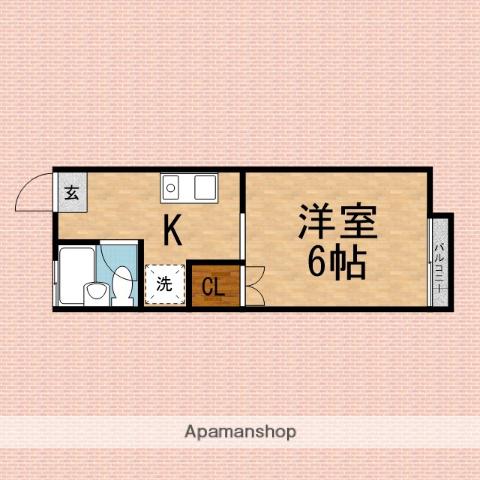 リバーハイツ(1K/1階)の間取り写真