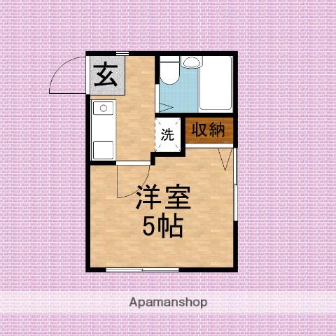 サンマリノトキ(1K/2階)の間取り写真