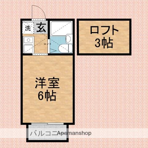 BEST STAGE渡戸(ワンルーム/2階)の間取り写真