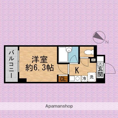 セイコーガーデン6(1K/11階)の間取り写真