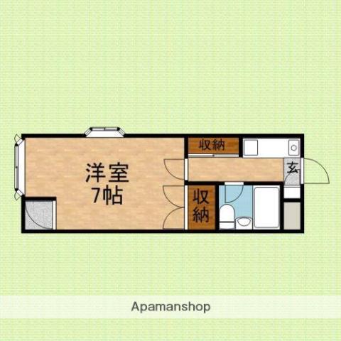 メーテルウィングA(1K/2階)の間取り写真