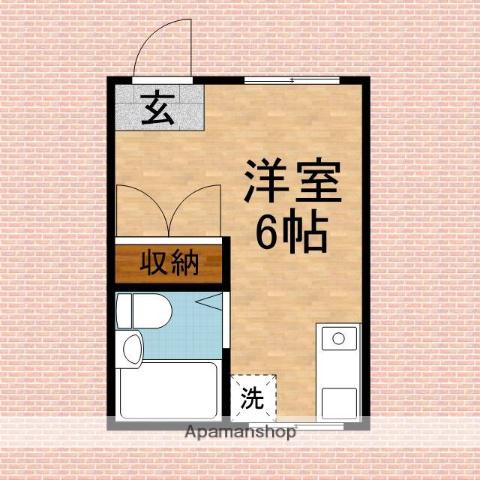 マンション東(ワンルーム/1階)の間取り写真