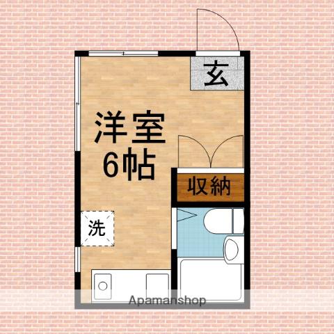 マンション東(ワンルーム/1階)の間取り写真