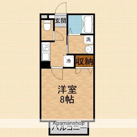 ミネルヴァⅠ(1K/1階)の間取り写真