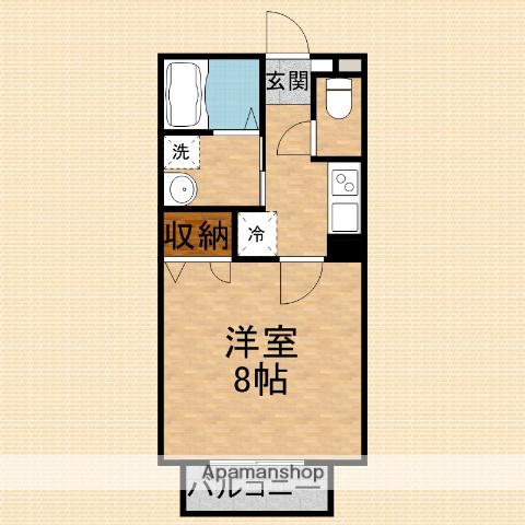 ミネルヴァⅠ(1K/1階)の間取り写真