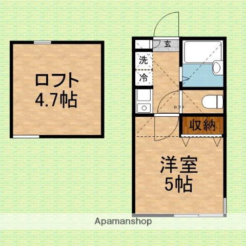 ベストステージ大原(1K/2階)の間取り写真