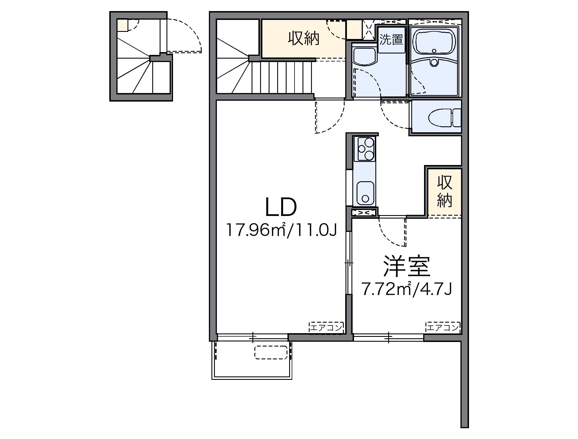 レオネクストプレジオ(1LDK/2階)の間取り写真