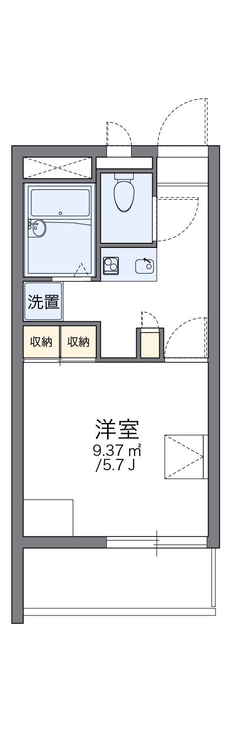 レオパレスシュテルン(1K/1階)の間取り写真