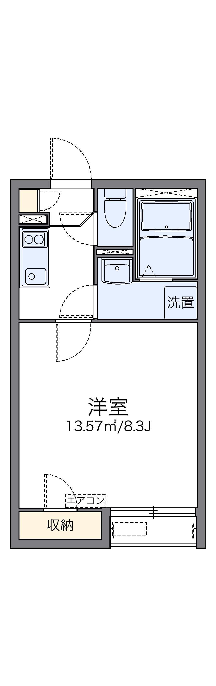 レオネクストライフ上沢(1K/2階)の間取り写真