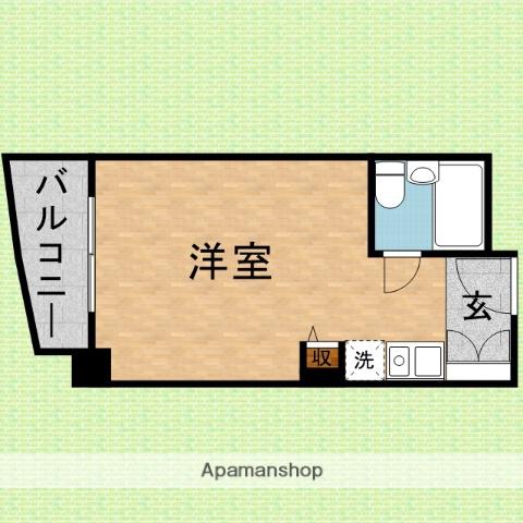 万代ビル(ワンルーム/4階)の間取り写真