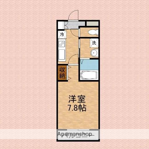 ラピス志木(1K/3階)の間取り写真