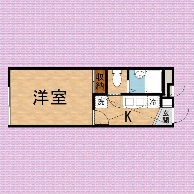 CORTILE(1K/2階)の間取り写真