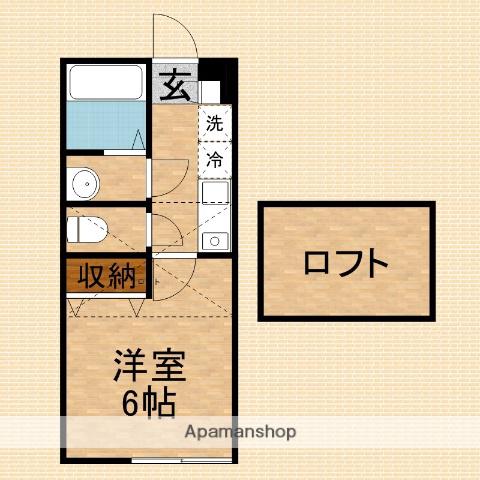 ブリーズフォーレ(1K/2階)の間取り写真