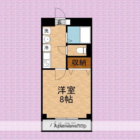 BIRTHDAY(1K/1階)の間取り写真