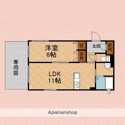 エレノア(1LDK/1階)の間取り写真