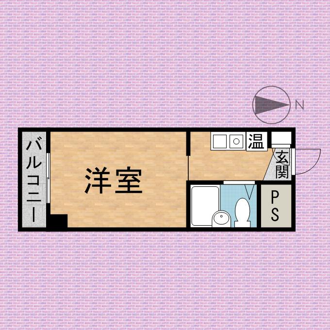 カレッジハイツASAKA Ⅰ(ワンルーム/2階)の間取り写真