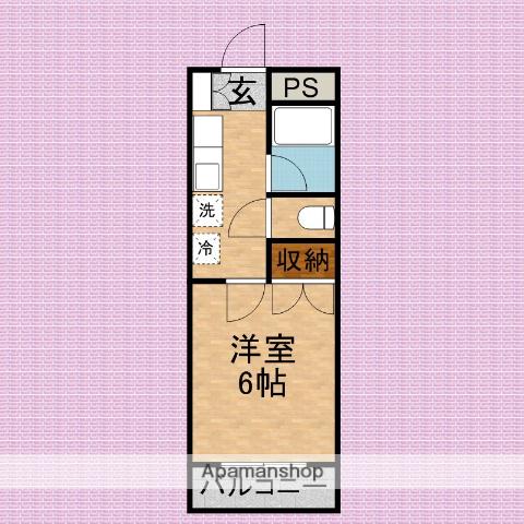 ハシモトマンション(1K/3階)の間取り写真