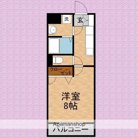 シャンティ(1K/3階)の間取り写真