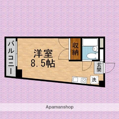 グリーンハイツ(ワンルーム/3階)の間取り写真