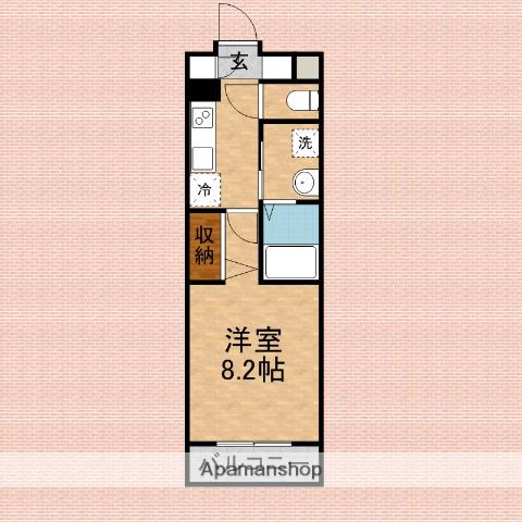 東武鉄道東上線 鶴瀬駅 徒歩19分 3階建 築8年(1K/1階)の間取り写真