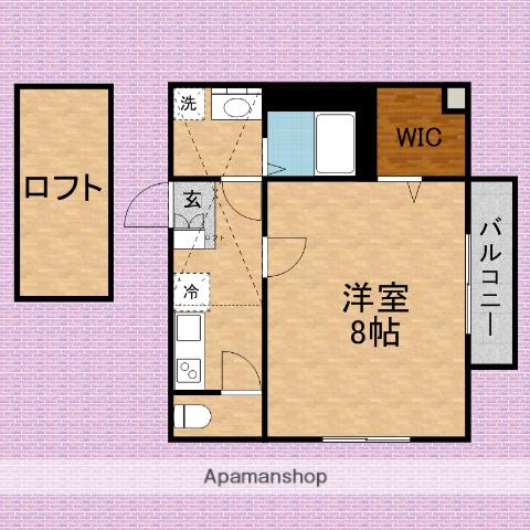 カーサグレーシアふじみ野(1K/1階)の間取り写真