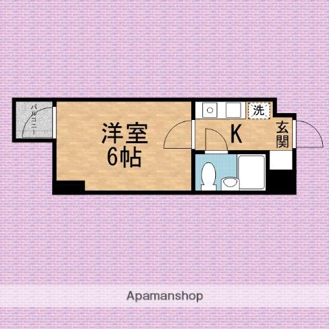 グランピア朝霞(1K/4階)の間取り写真