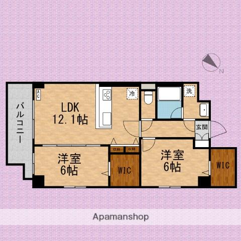 ENSEMBLE(2LDK/3階)の間取り写真