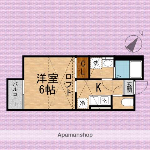 MEMORIE新座(1K/2階)の間取り写真