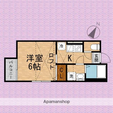 MEMORIE新座(1K/2階)の間取り写真