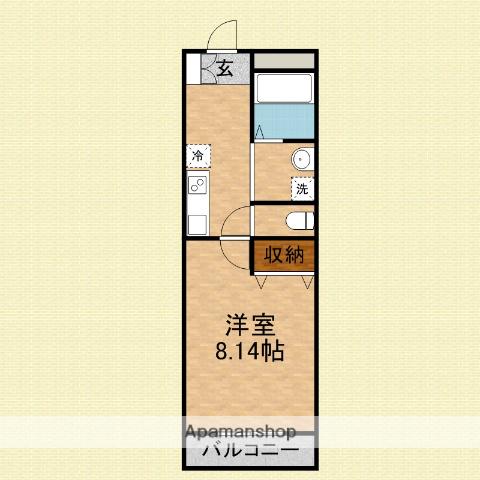 プライムガーデンみずほ台(1K/2階)の間取り写真