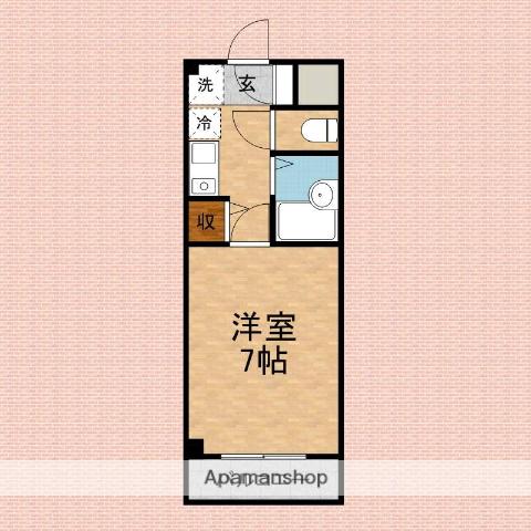 PLUMAS上福岡Ⅱ(1K/1階)の間取り写真