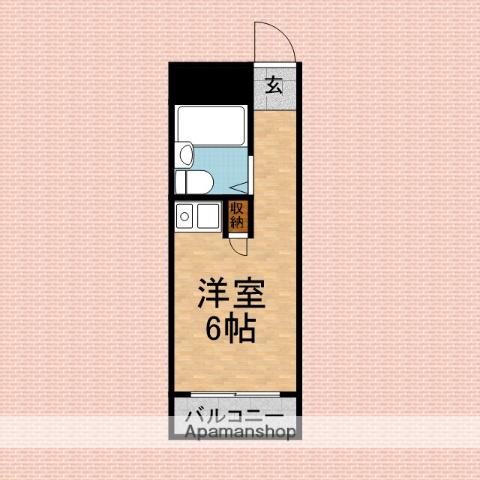 ラポールⅡ(ワンルーム/1階)の間取り写真