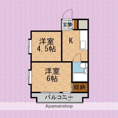 メゾン溝沼(2K/1階)の間取り写真