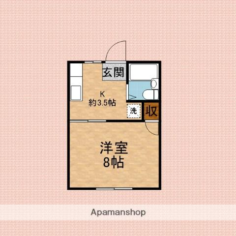 アサカハウス(1K/1階)の間取り写真