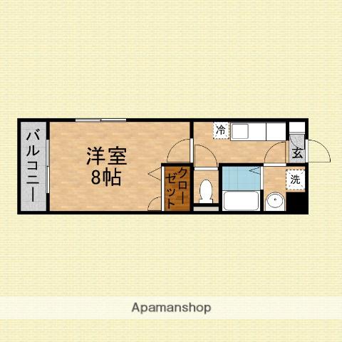 クオーレ(1K/2階)の間取り写真