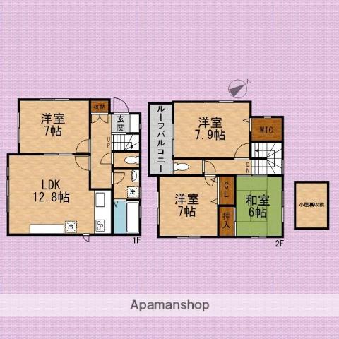 西武池袋・豊島線 清瀬駅 バス乗車時間：15分 団地センターバス停で下車 徒歩3分 2階建 築20年(4LDK)の間取り写真