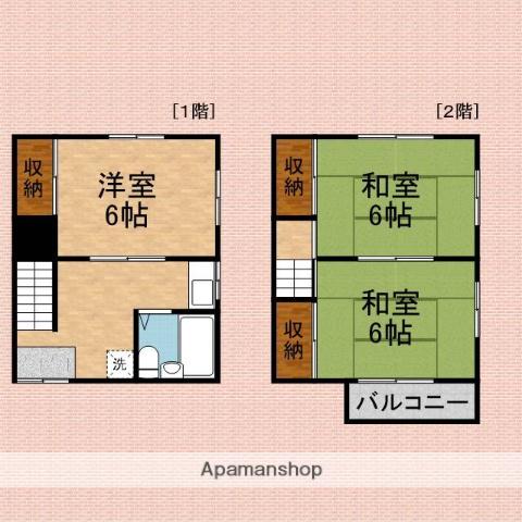 白鳥荘(3K/2階)の間取り写真
