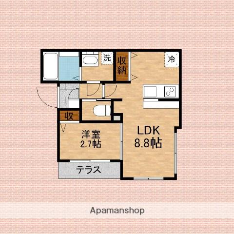 グレイス川越(1LDK/1階)の間取り写真