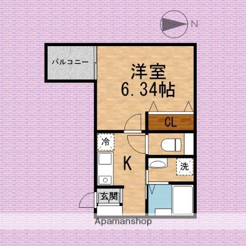 JHジェミニみずほ台(1K/1階)の間取り写真