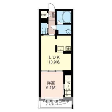 アトリエール(1LDK/1階)の間取り写真