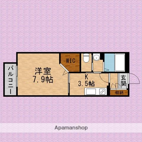 アイビーコート(1K/1階)の間取り写真